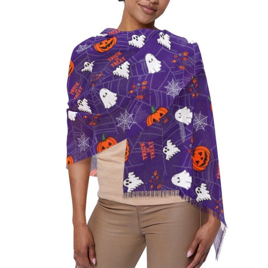 Halloween Scarf Colorful 27" x 73"