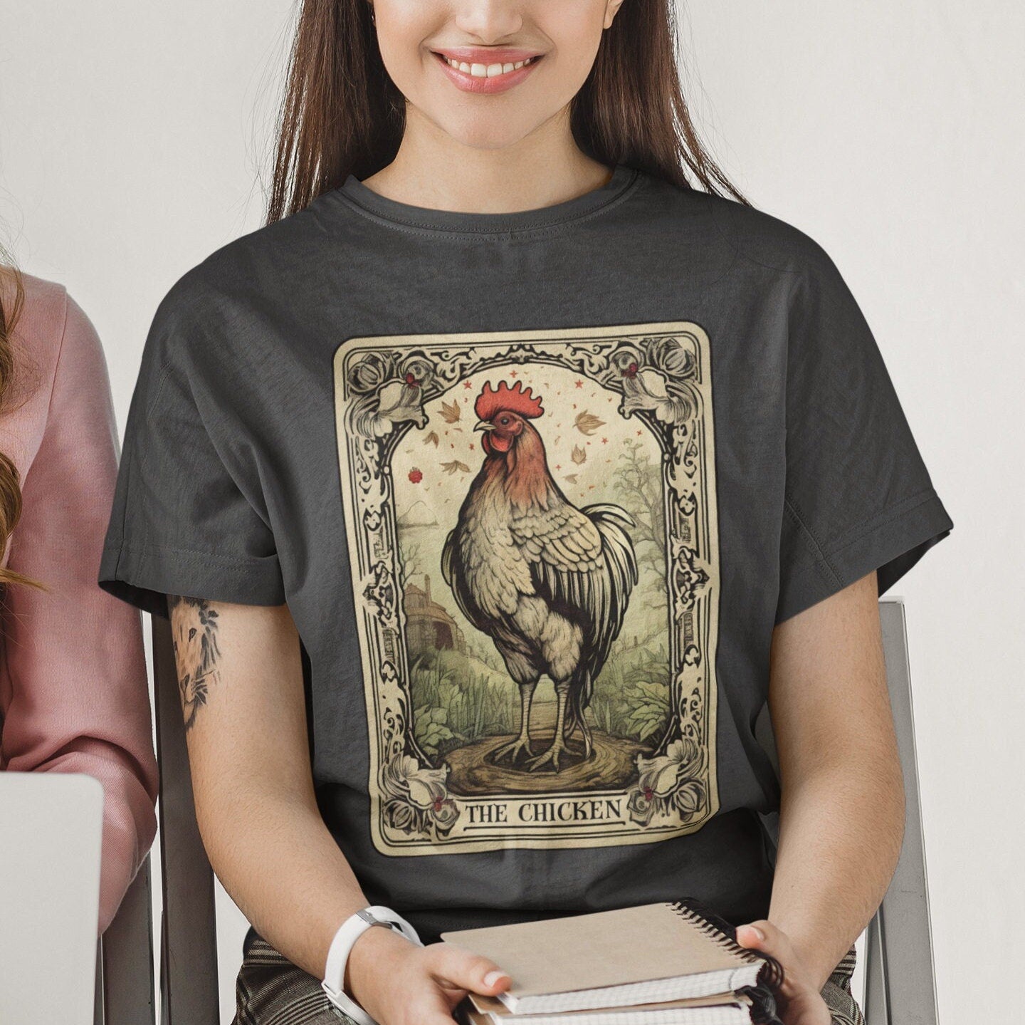 The Chicken Tarot Card T-Shirt