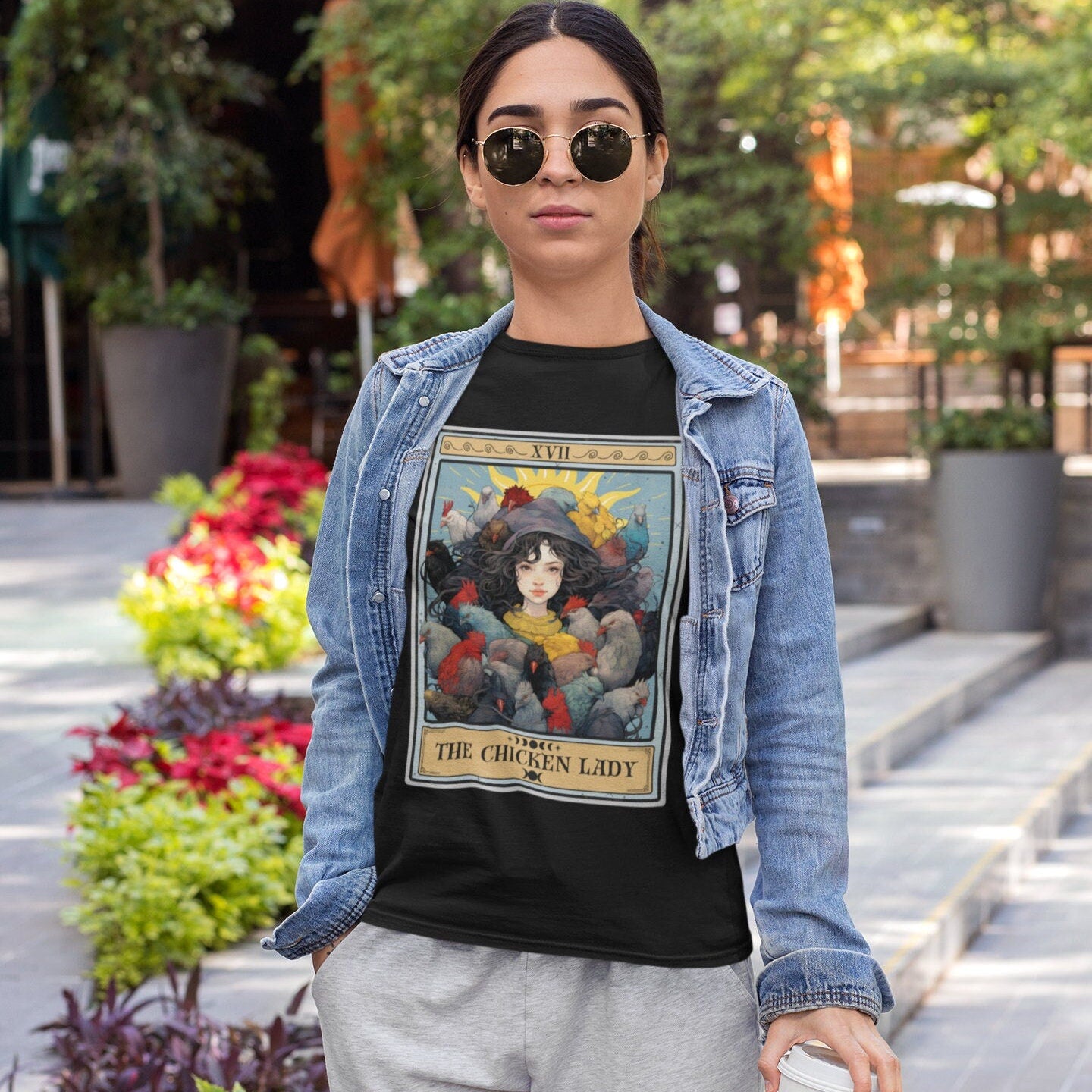 The Chicken Lady Tarot Card Shirt