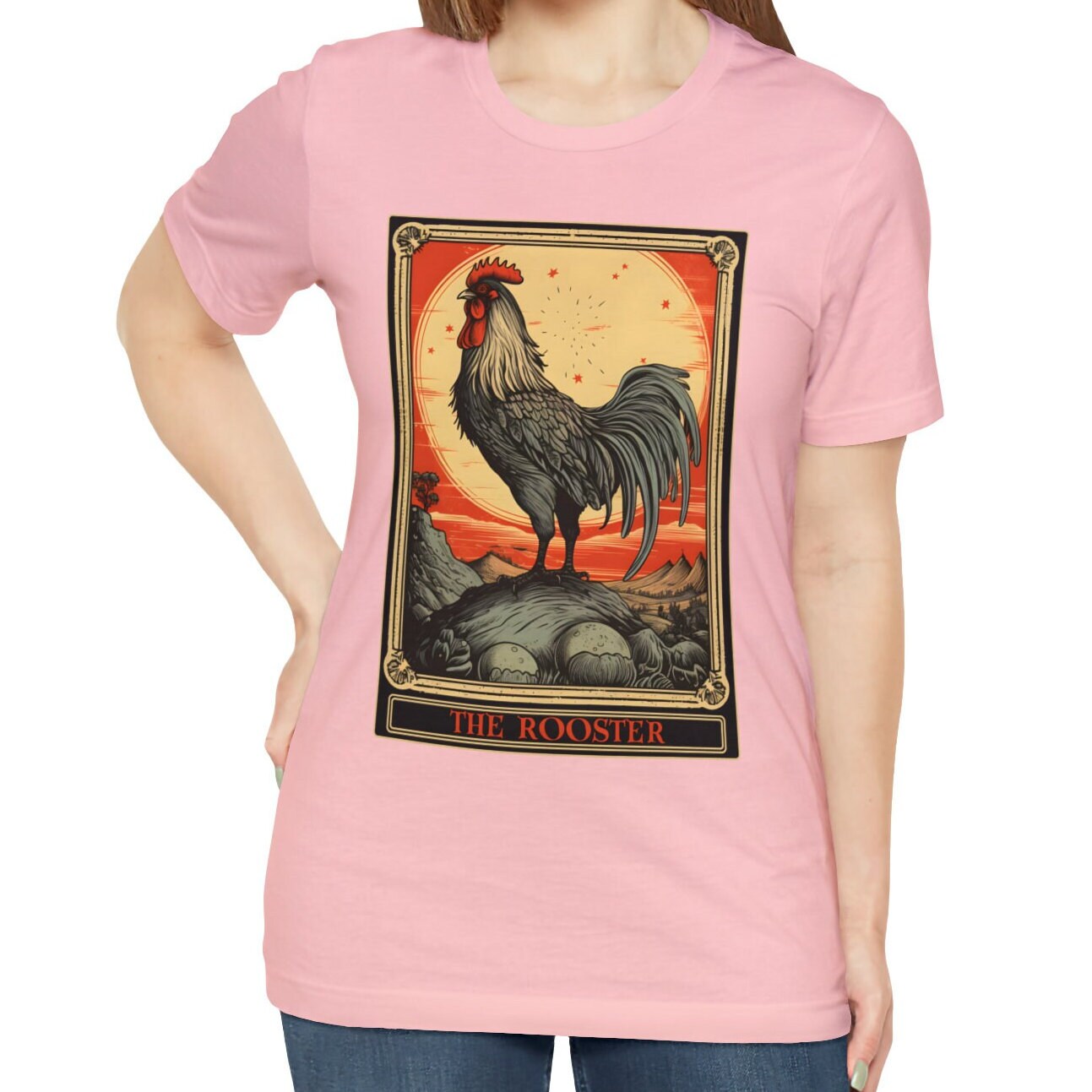 The Rooster Tarot Card Shirt, Chicken Lover Farm Life