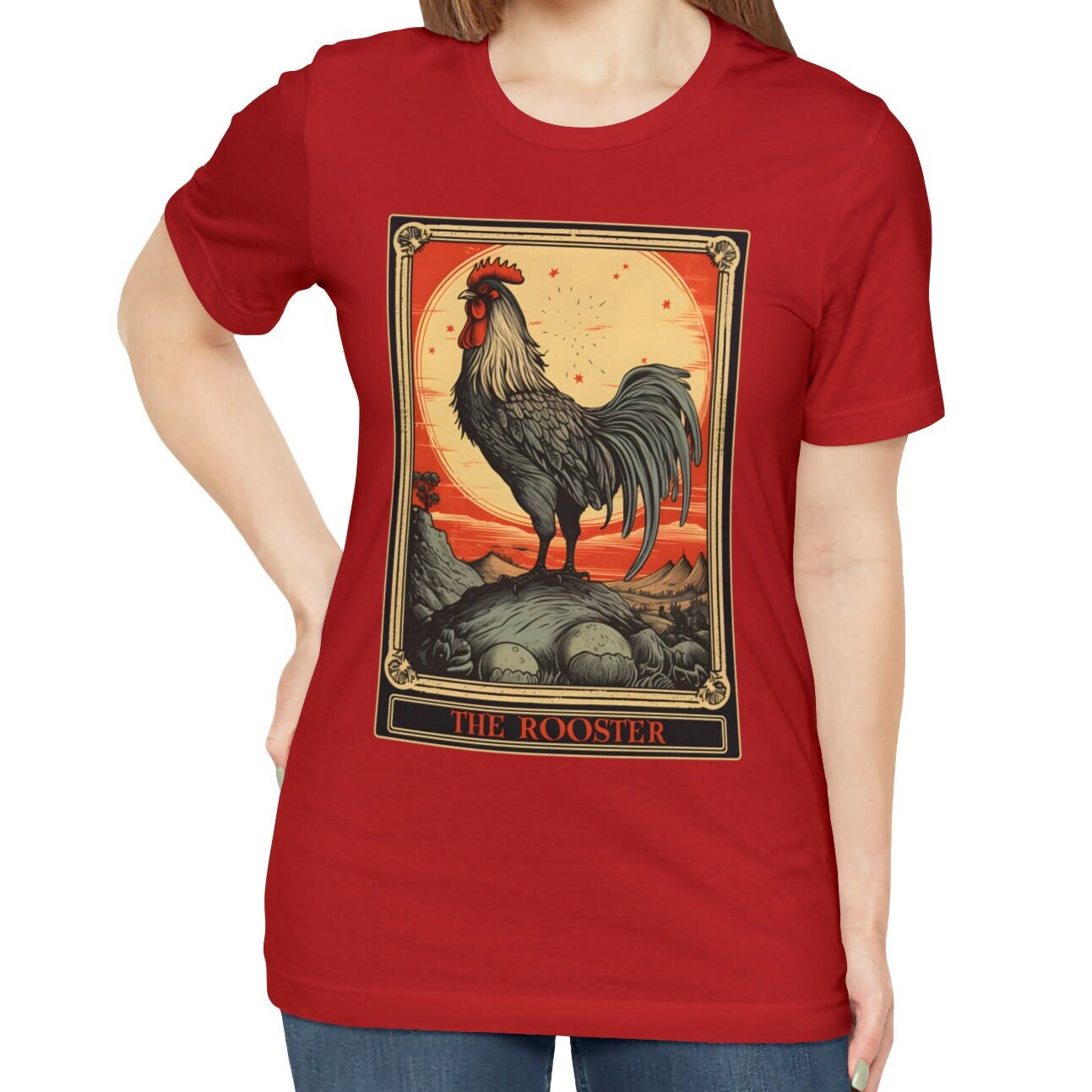 The Rooster Tarot Card Shirt, Chicken Lover Farm Life