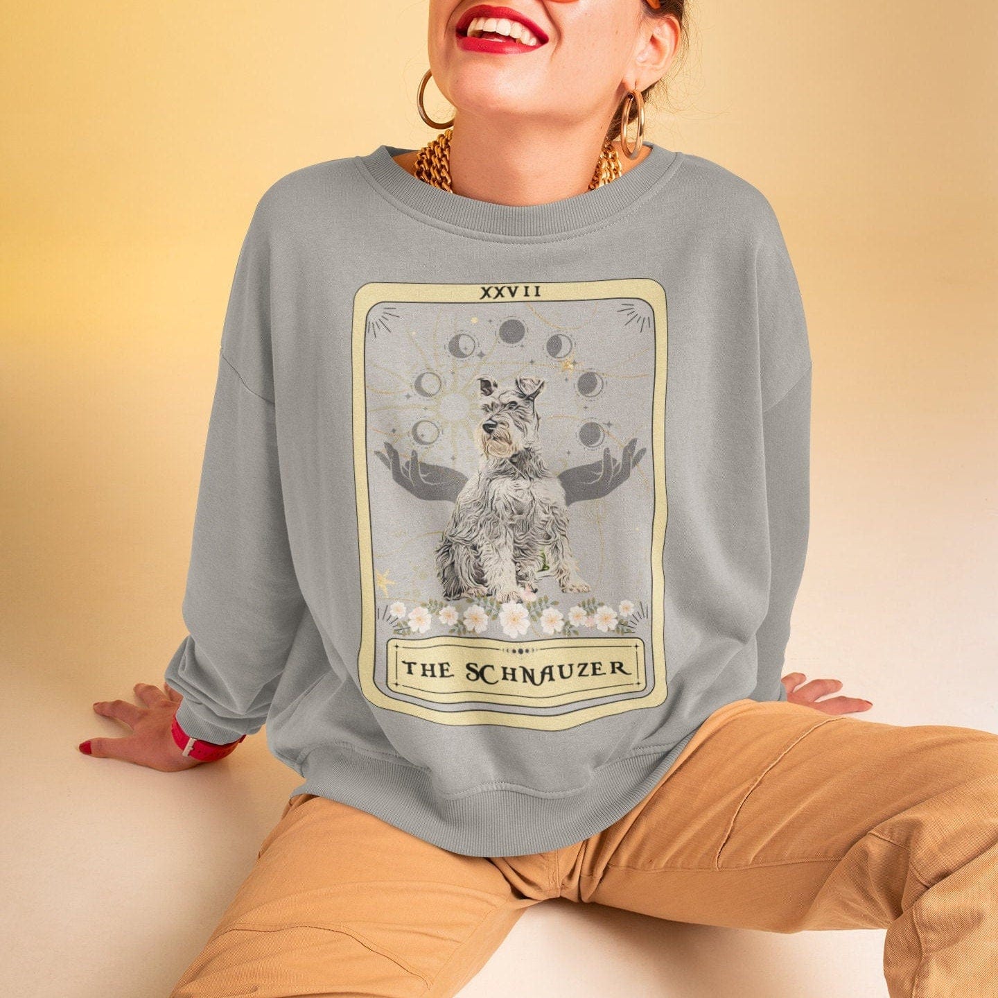 The Schnauzer Tarot Card Dog Sweatshirt