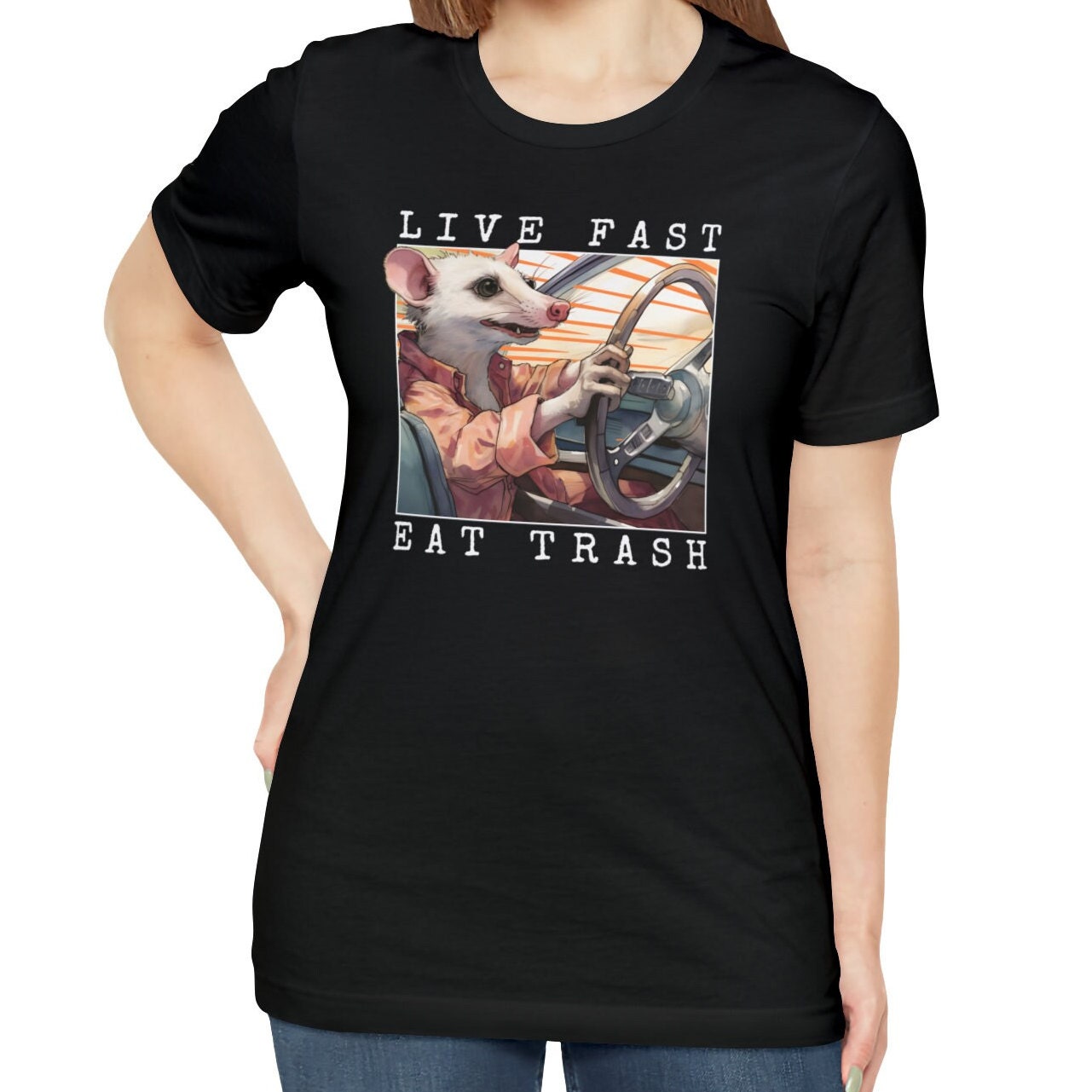 Possum Shirt, Live Fast Eat Trash