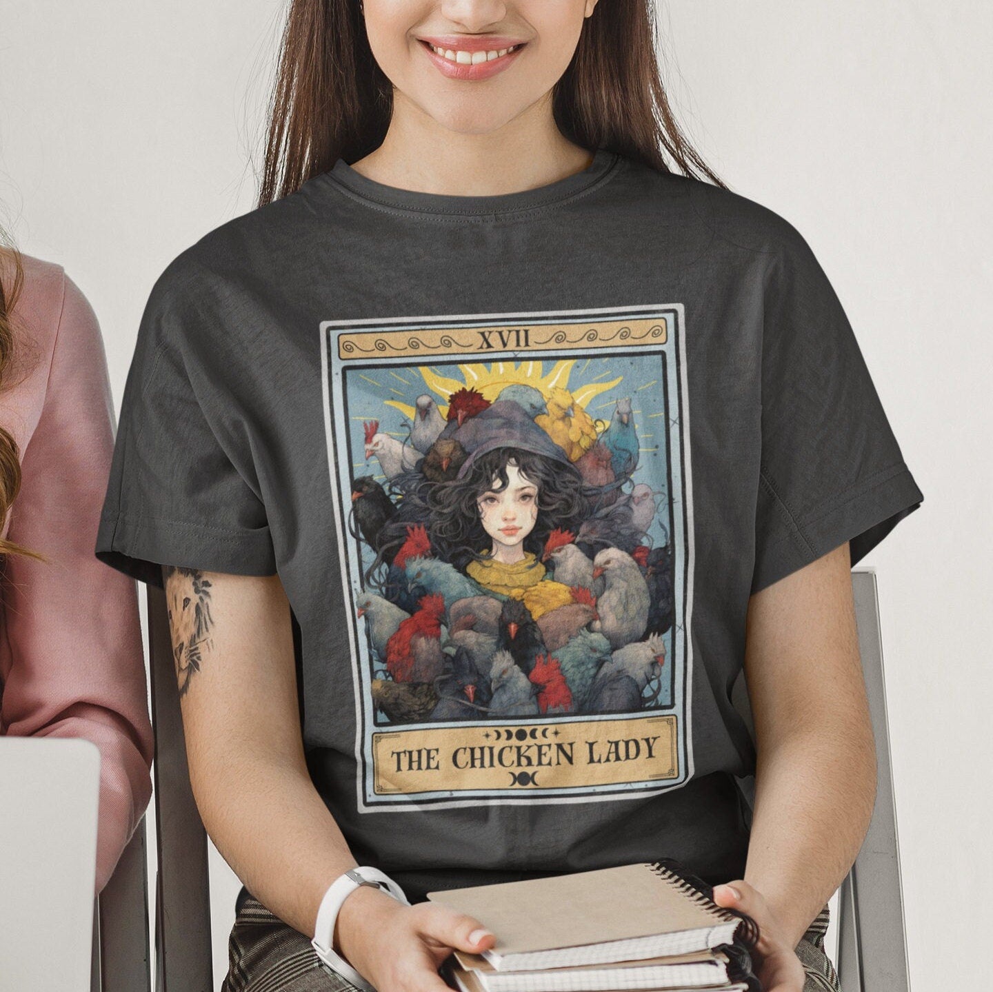 The Chicken Lady Tarot Card Shirt
