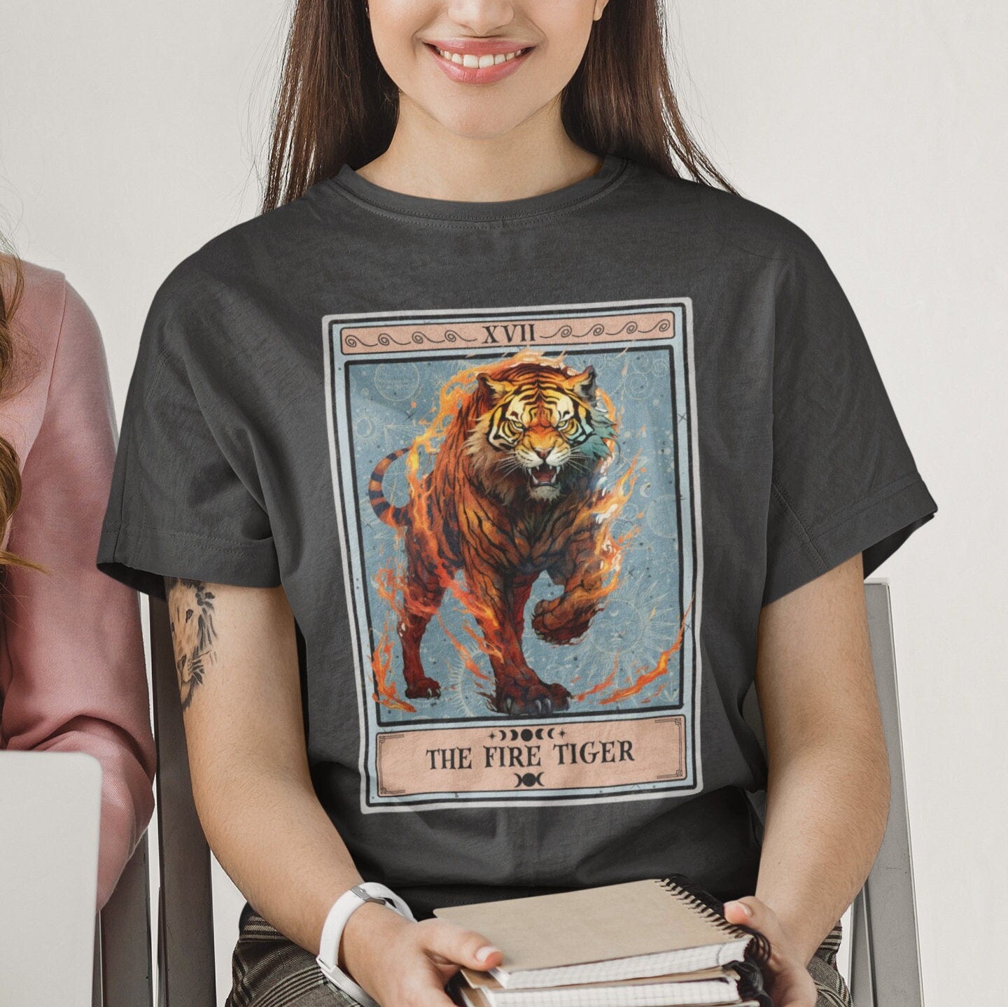 The Fire Tiger Tarot Card Shirt