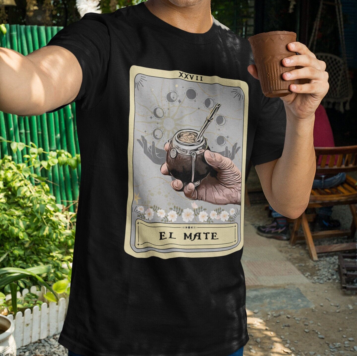 El Mate Tarot Card Shirt, Yerba Mate Lover