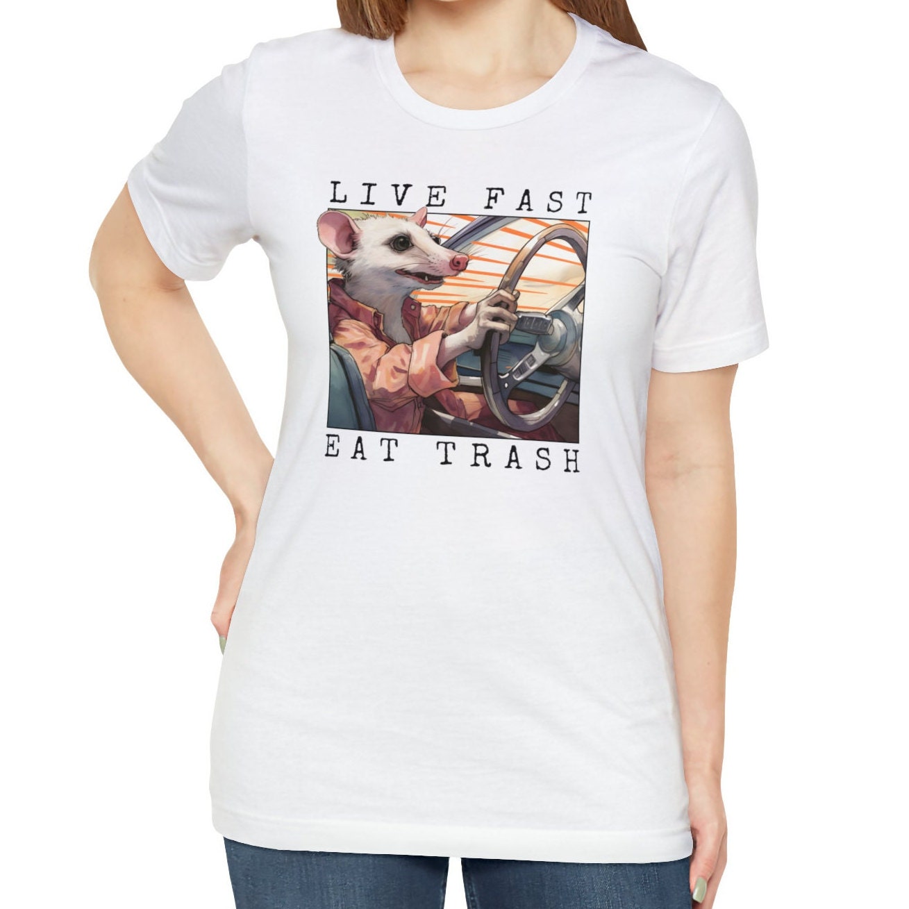 Possum Shirt, Live Fast Eat Trash