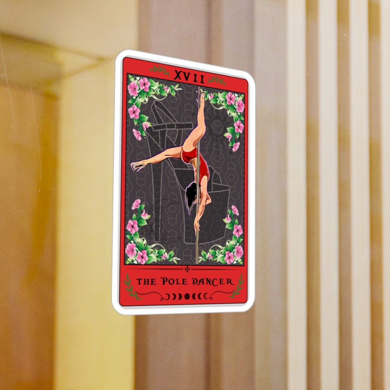 Pole Dancer Tarot Card Sticker, 3" x 4"