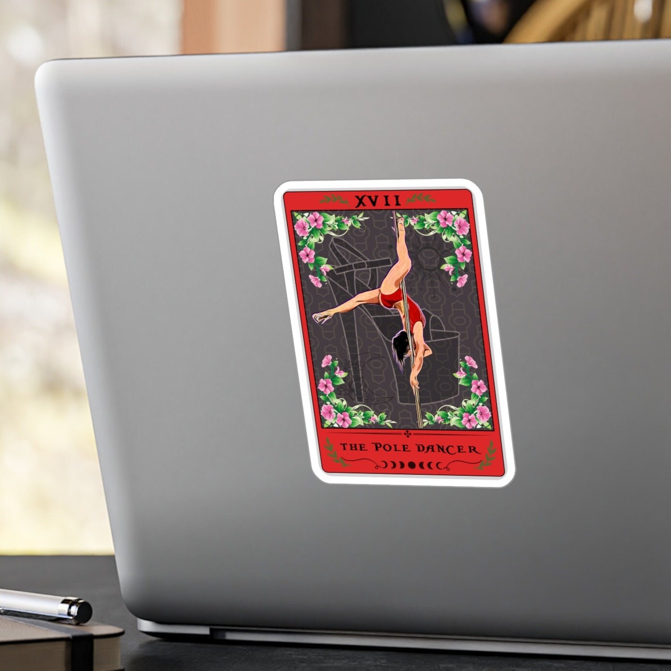 Pole Dancer Tarot Card Sticker, 3" x 4"