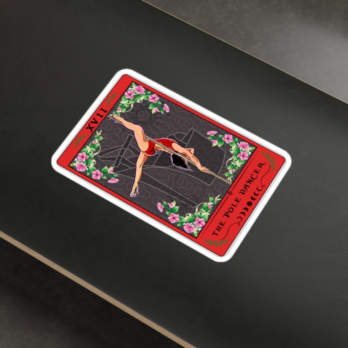 Pole Dancer Tarot Card Sticker, 3" x 4"