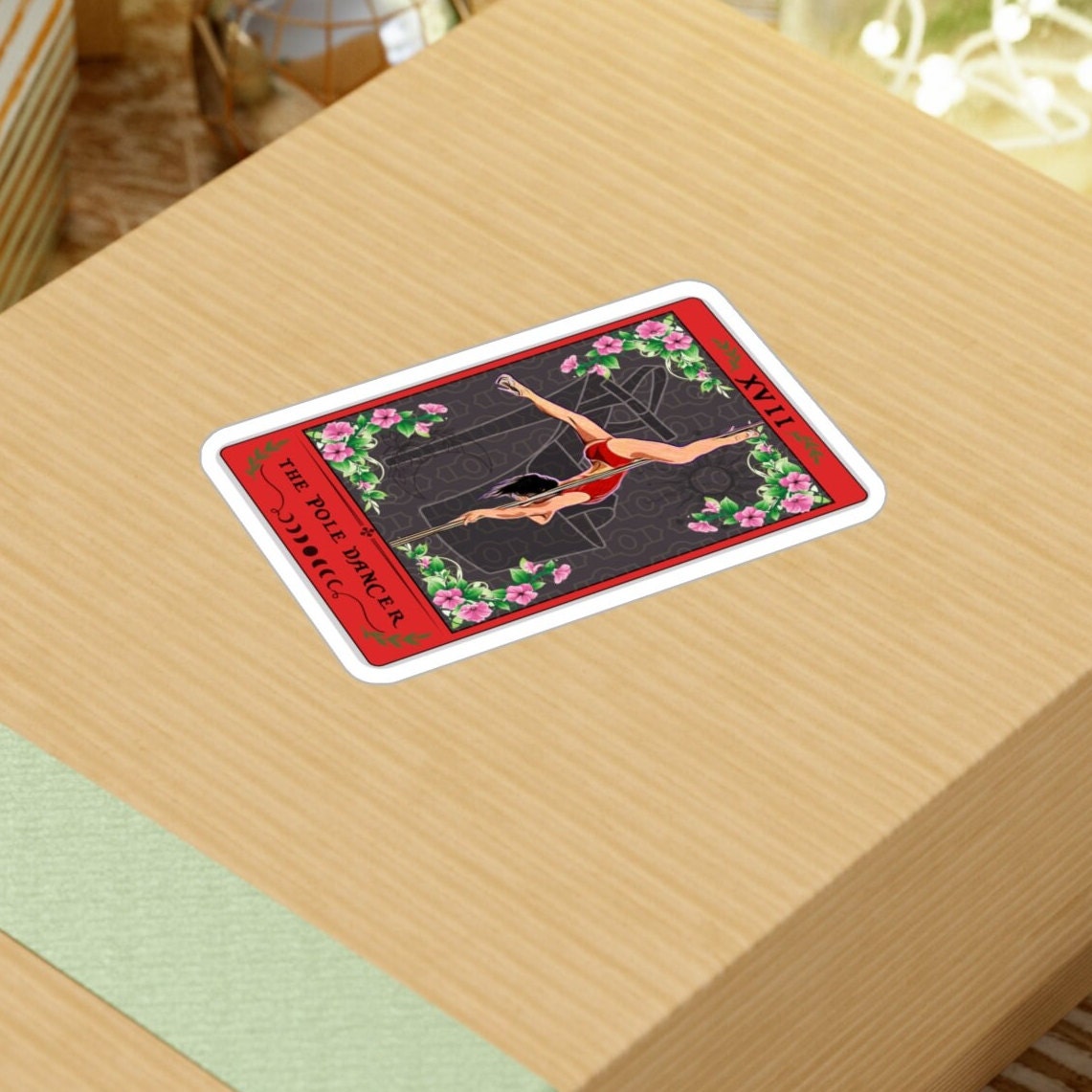 Pole Dancer Tarot Card Sticker, 3" x 4"