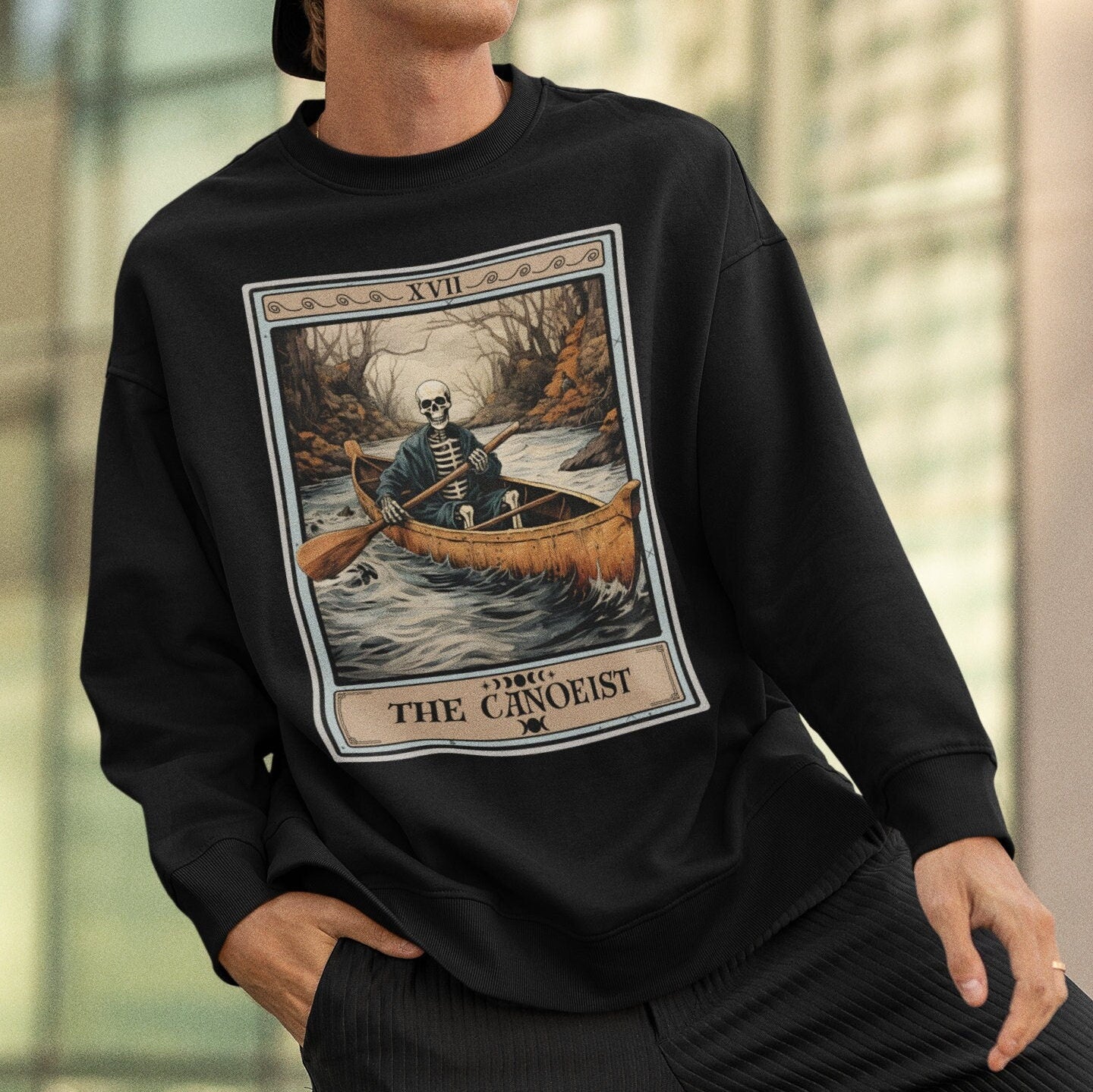 The Canoeist Tarot Card Sweatshirt