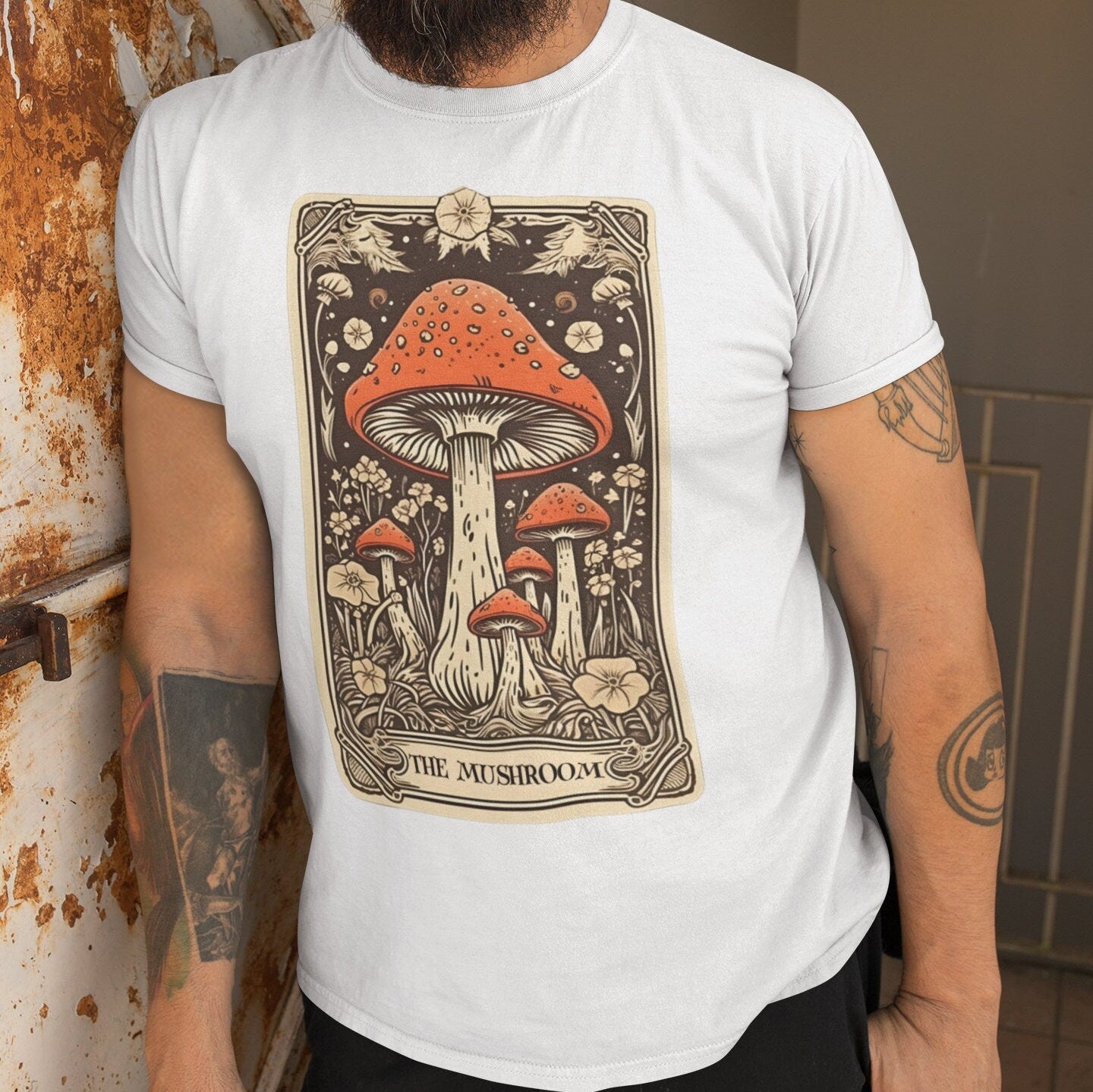 The Mushroom Tarot Card Shirt, Foraging Mycology