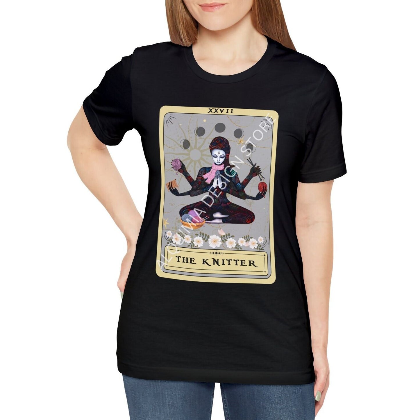 The Knitter Goddess Tarot Card Shirt, Knitting
