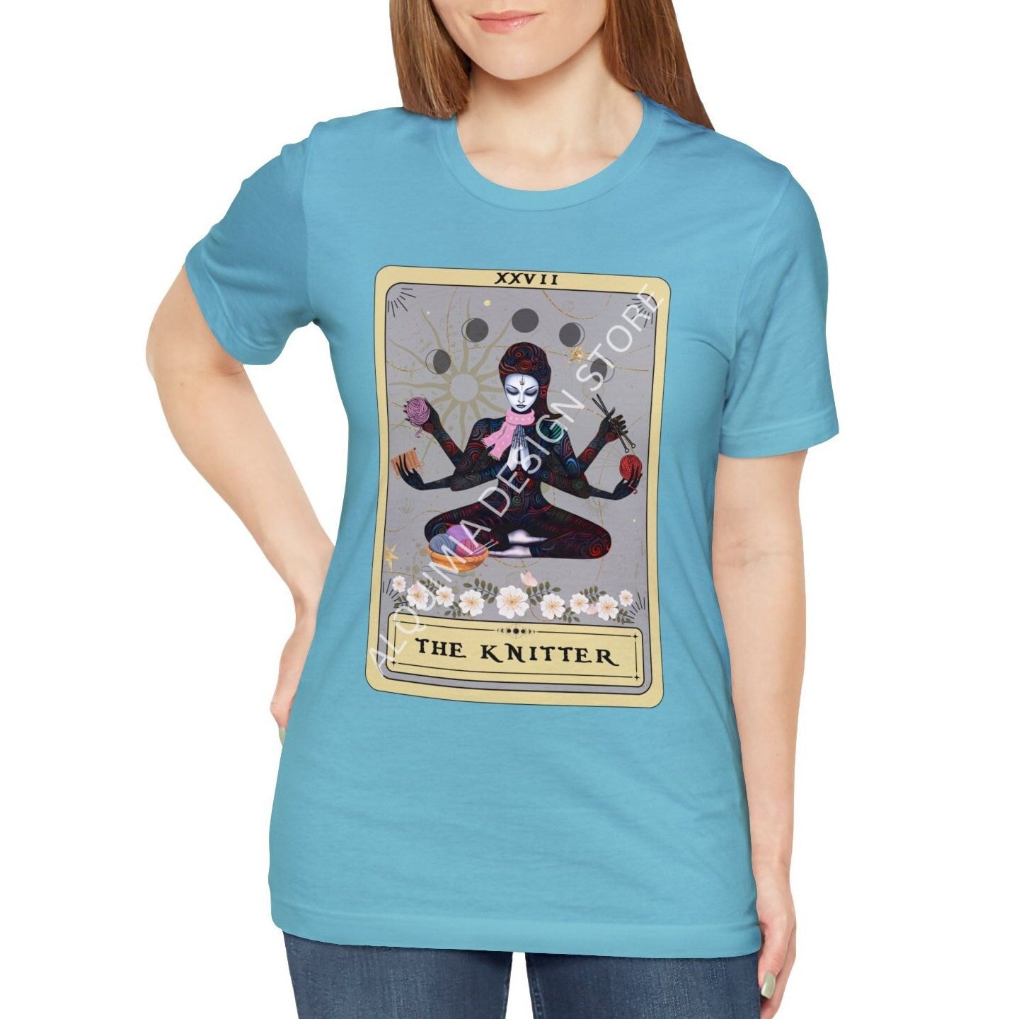 The Knitter Goddess Tarot Card Shirt, Knitting