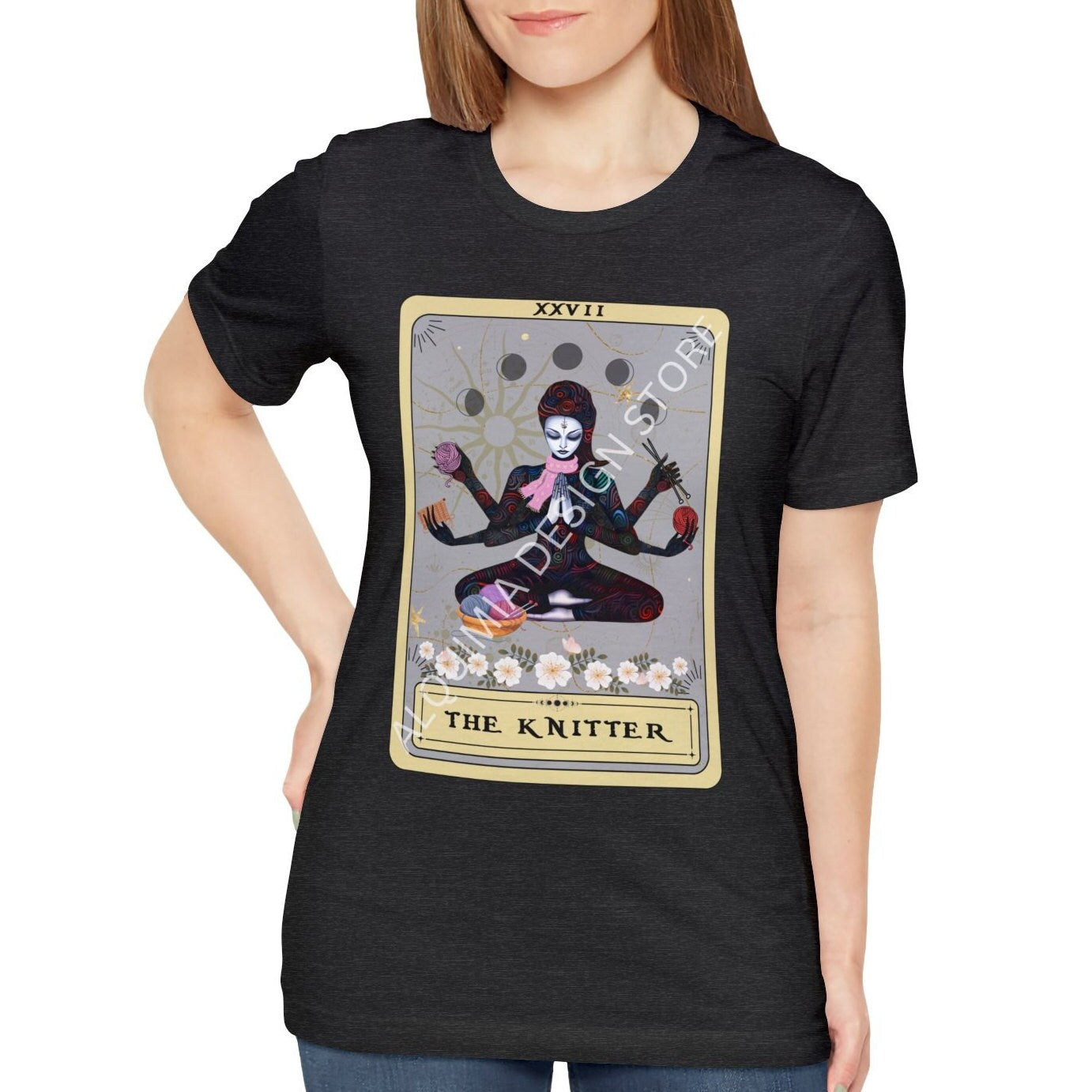 The Knitter Goddess Tarot Card Shirt, Knitting