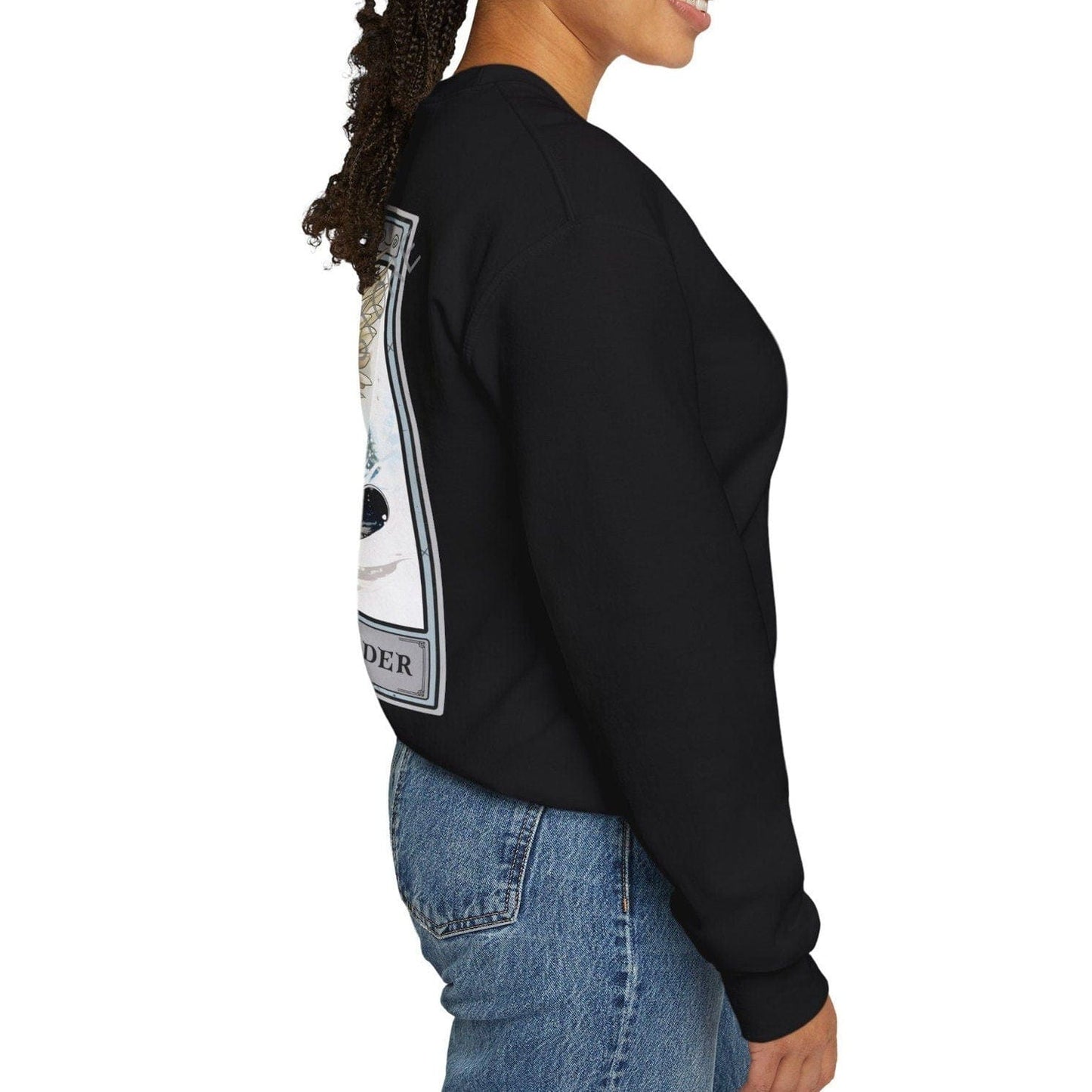 The Snowboarder Tarot Card Sweatshirt, Snowboarding Back Print