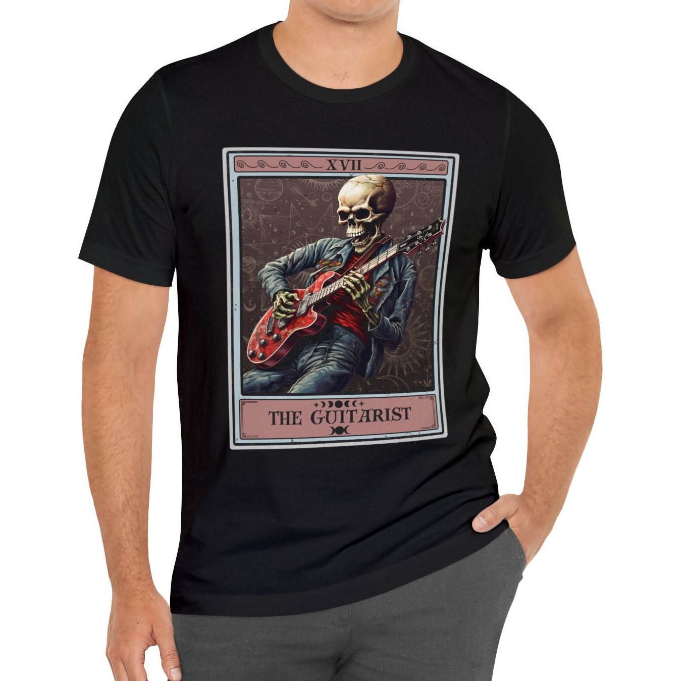 The Guitarist Tarot Card Shirt, Electric Guitar Player