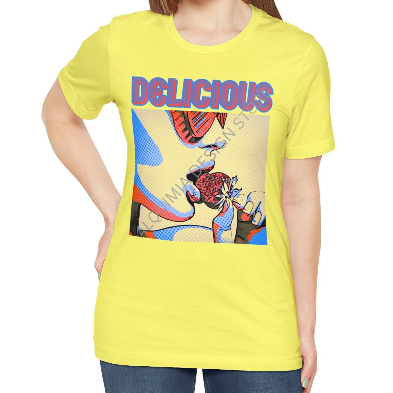 Retro Strawberry T-shirt, Pop Art