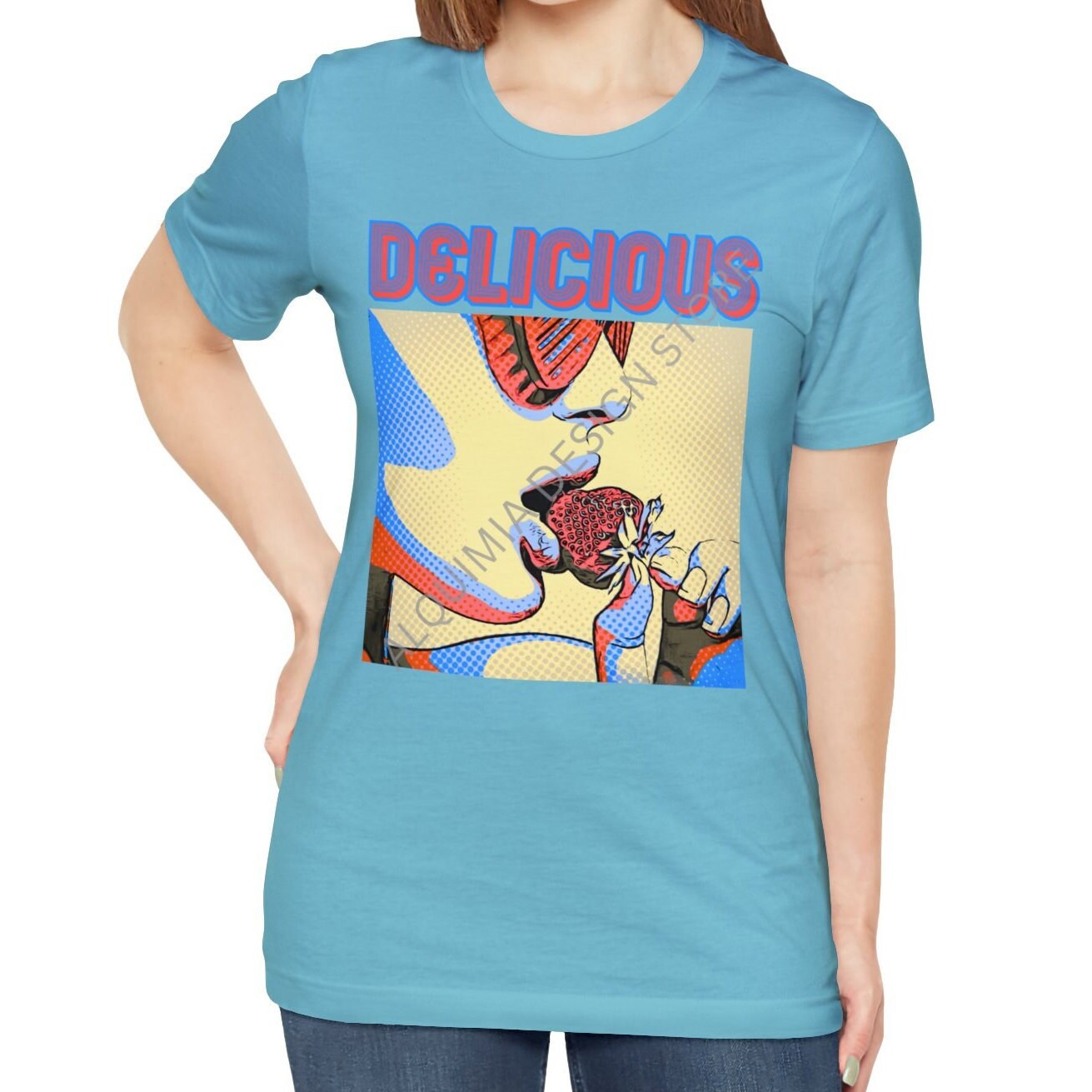 Retro Strawberry T-shirt, Pop Art