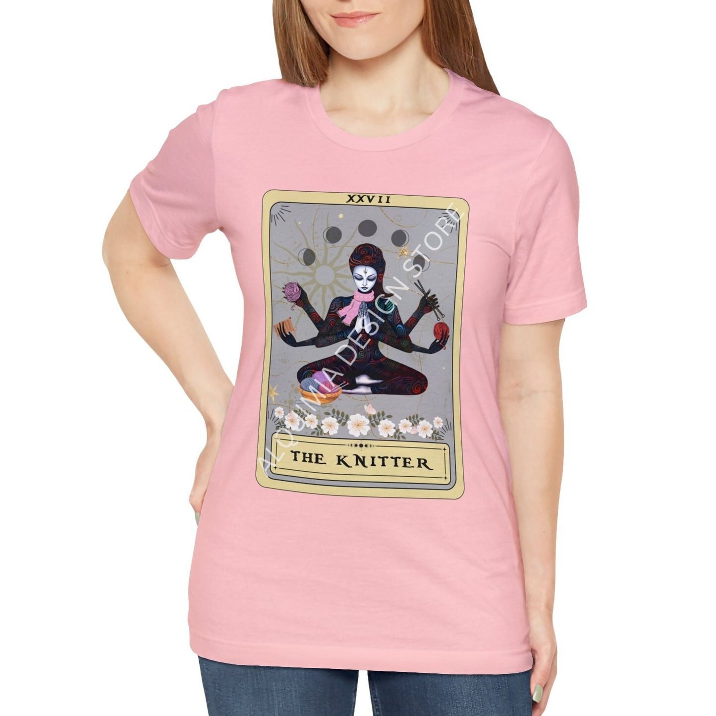 The Knitter Goddess Tarot Card Shirt, Knitting