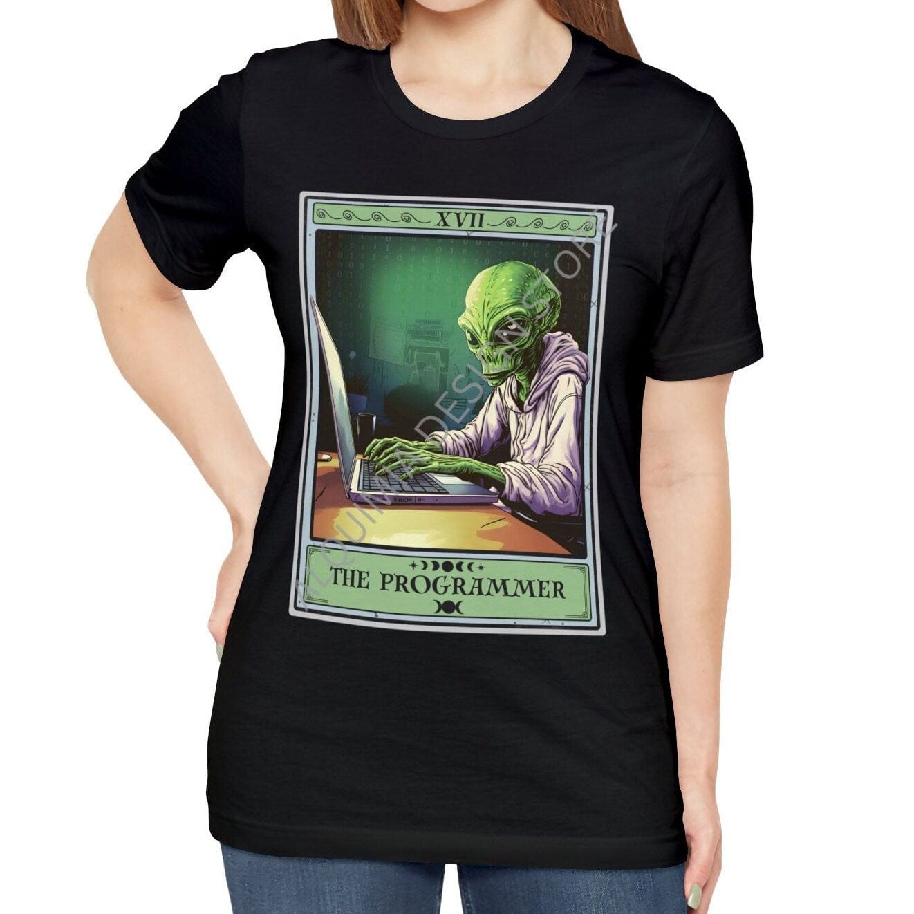 The Programmer Tarot Card Shirt, Alien Programmer Coder