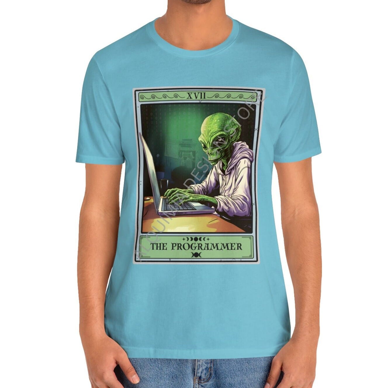 The Programmer Tarot Card Shirt, Alien Programmer Coder