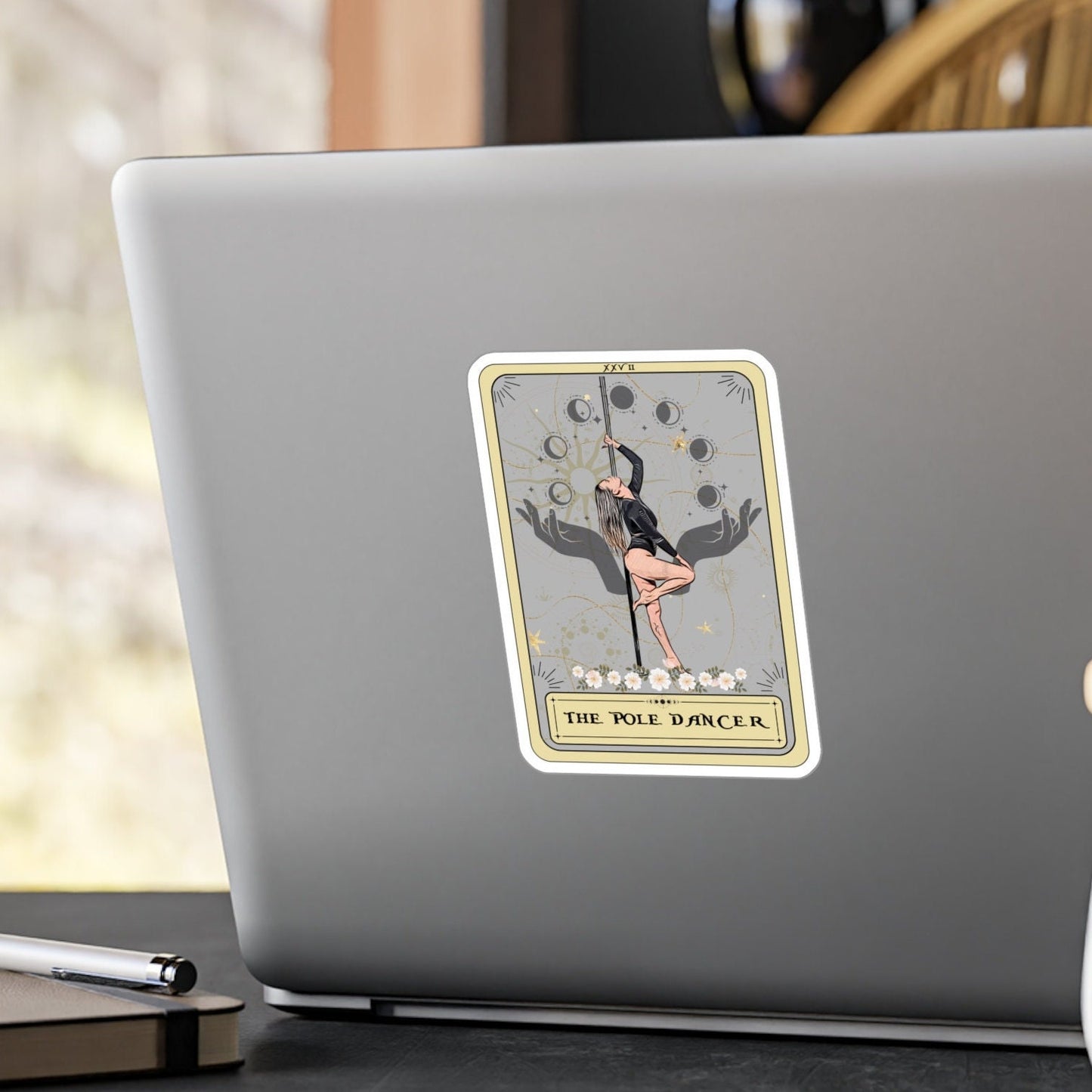 The Poledancer Tarot Card Sticker, 3" x 4"