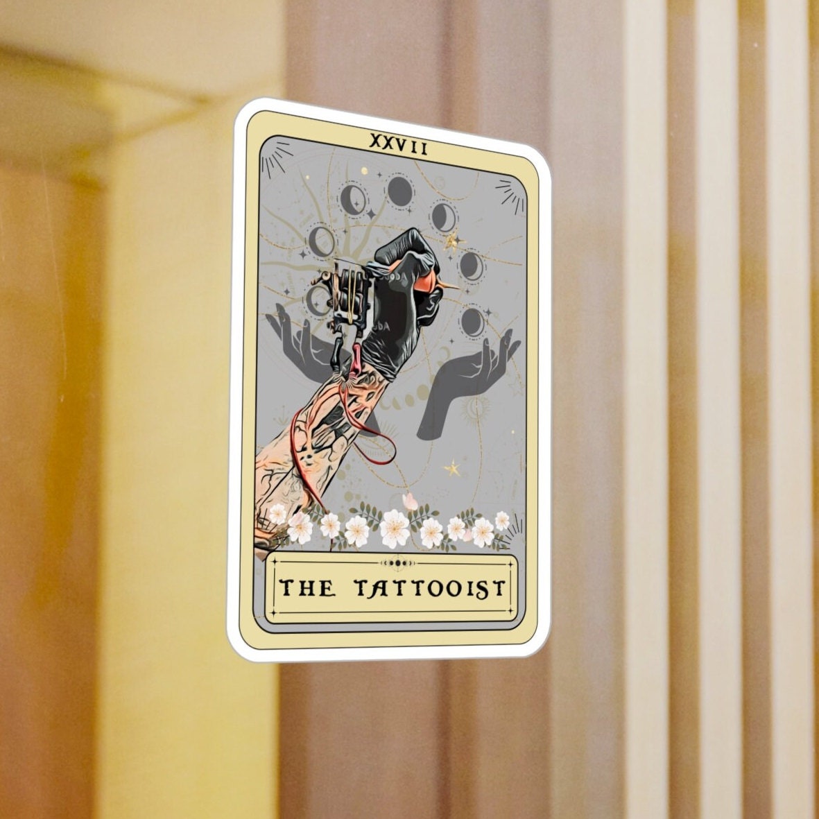 The Tattooist Tarot Card Sticker, 3" x 4" Tattoo Artist
