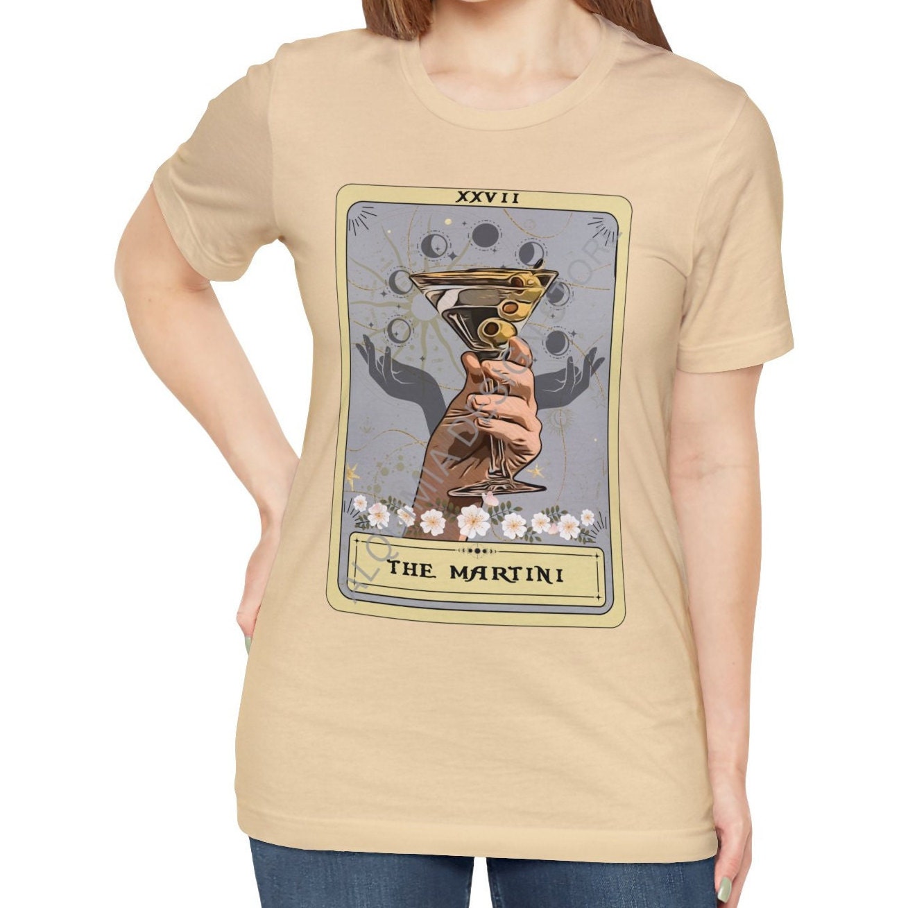 The Martini Tarot Card Shirt, Dirty Martini
