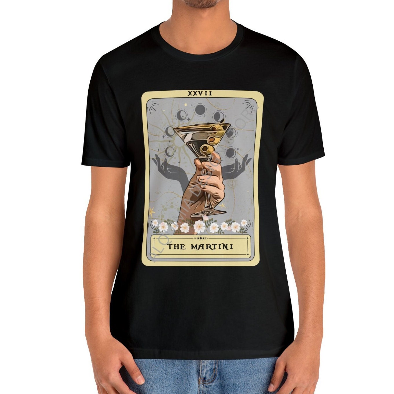 The Martini Tarot Card Shirt, Dirty Martini