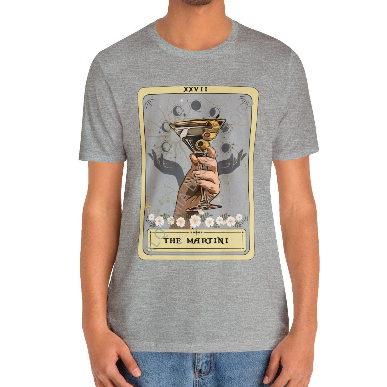 The Martini Tarot Card Shirt, Dirty Martini