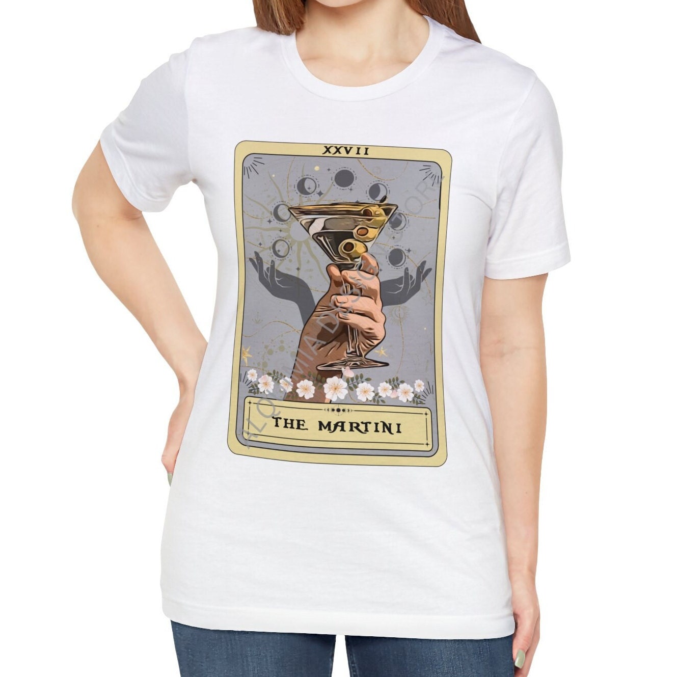 The Martini Tarot Card Shirt, Dirty Martini