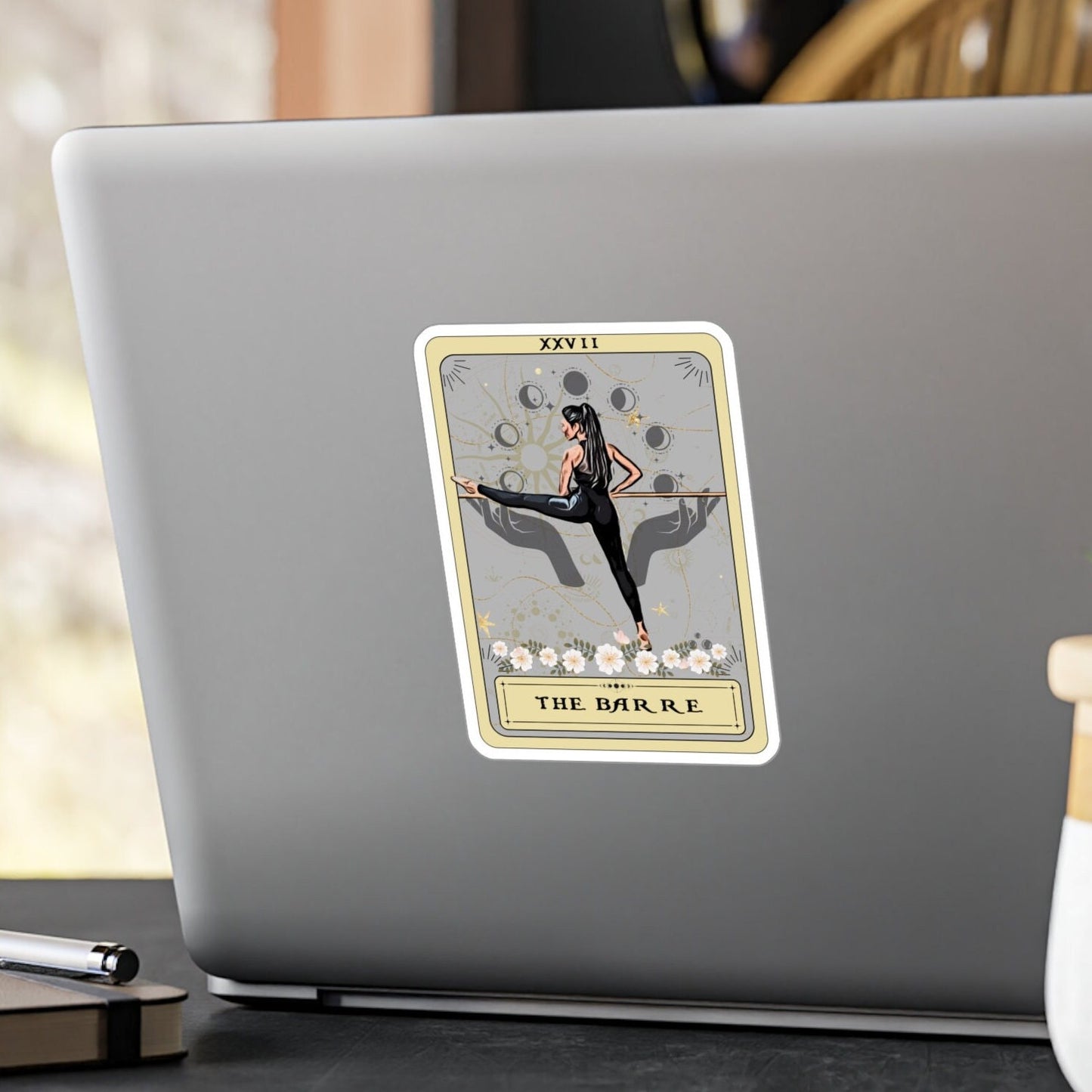 The Barre Tarot Card Sticker, 3" x 4"