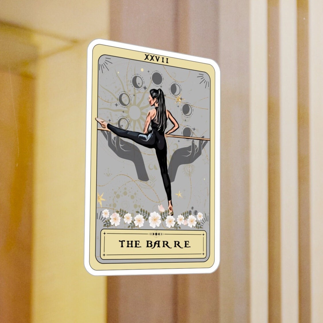 The Barre Tarot Card Sticker, 3" x 4"