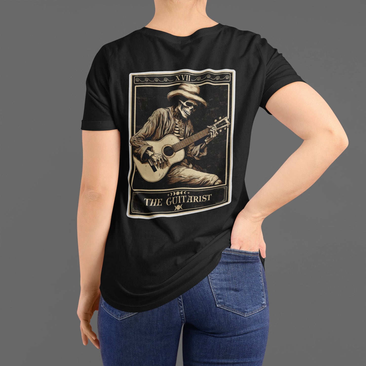 The Guitarist Tarot Card Shirt, Back Print