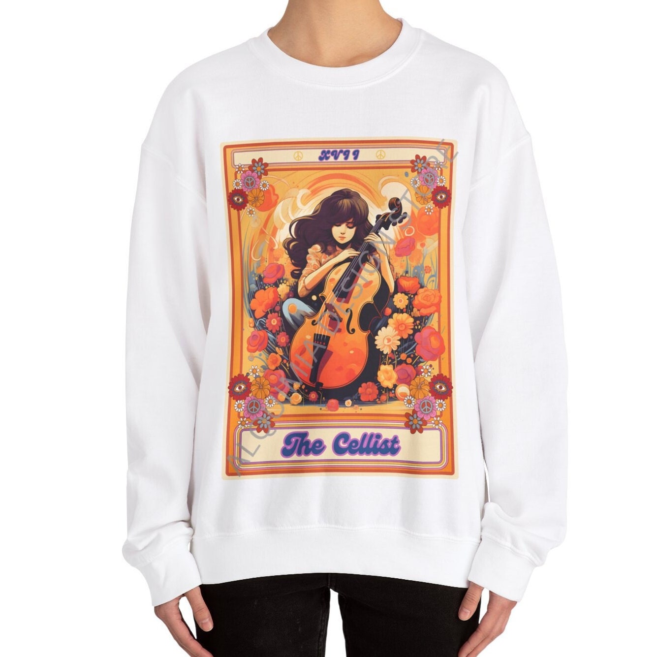 The Cellist Tarot Card Sweatshirt