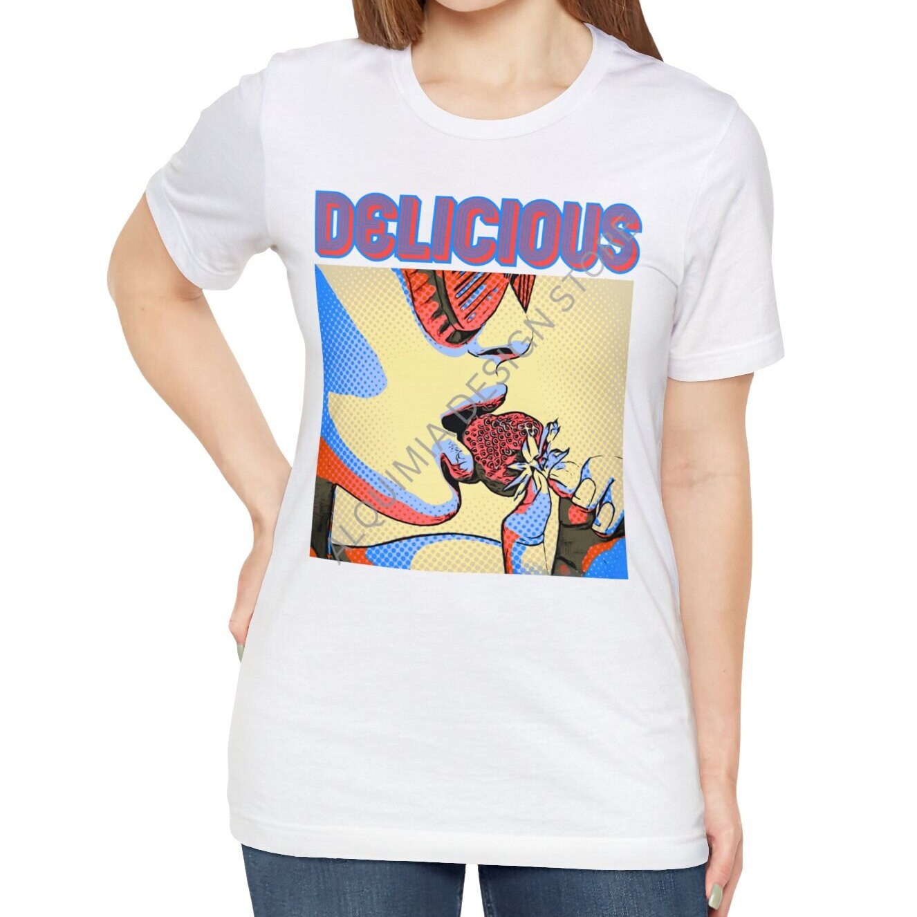 Retro Strawberry T-shirt, Pop Art