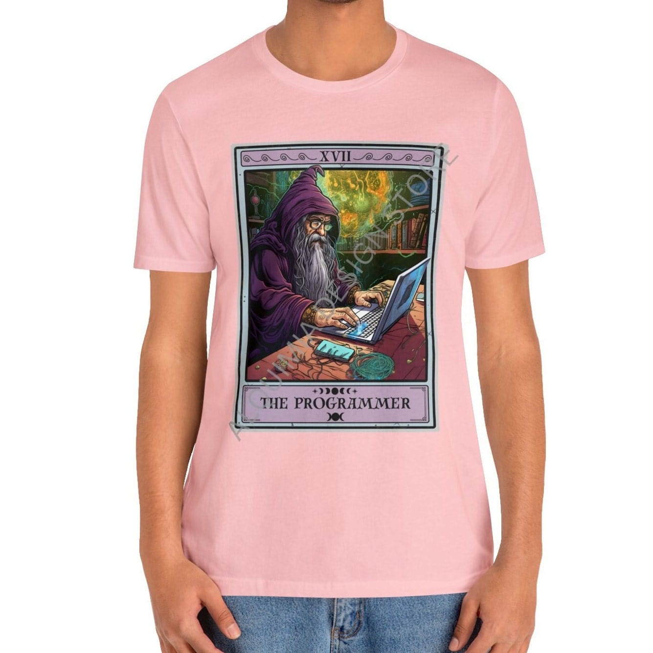 The Programmer Tarot Card Shirt, Wizard Programmer Computer Geek