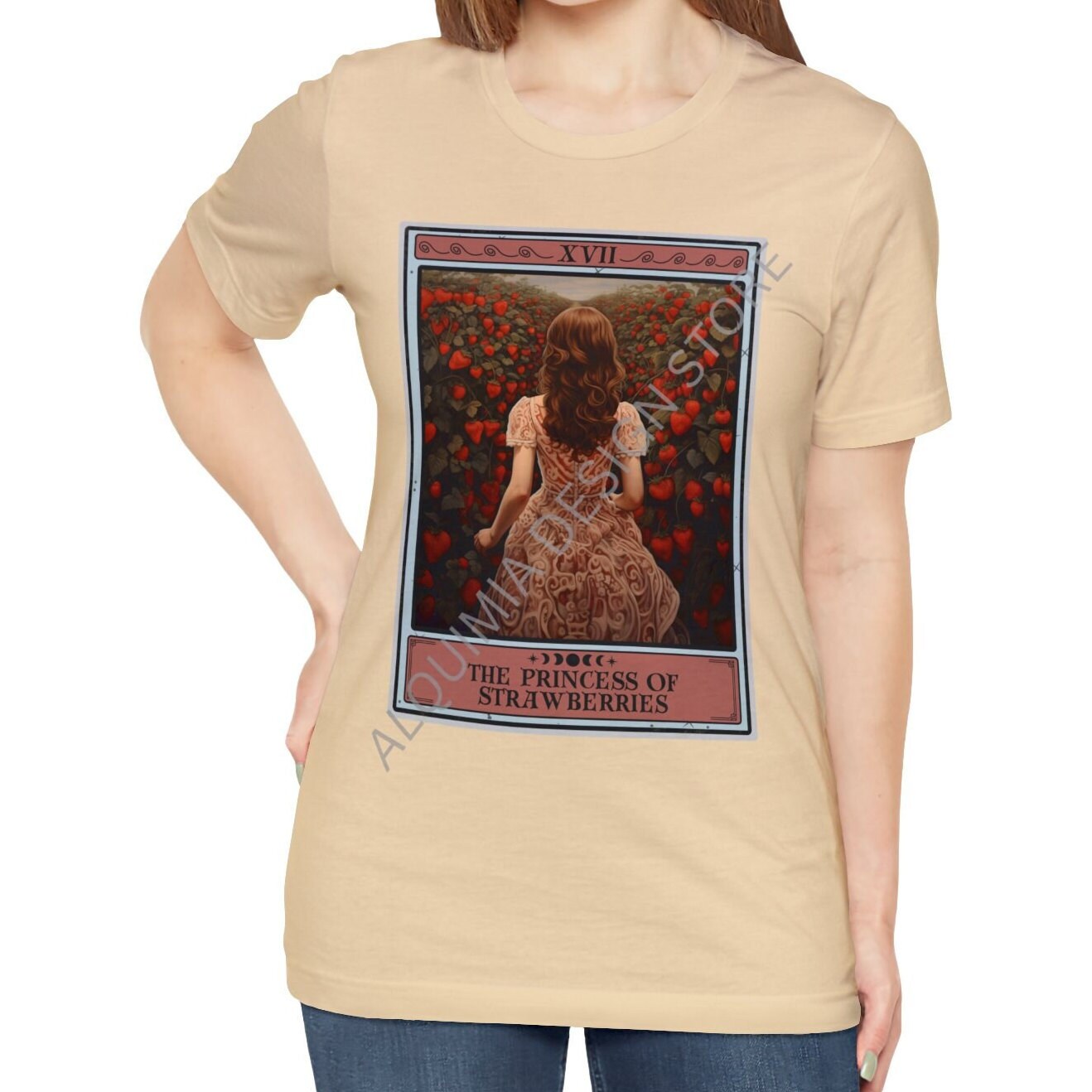 The Princess of Strawberries Tarot Card Shirt, Strawberry