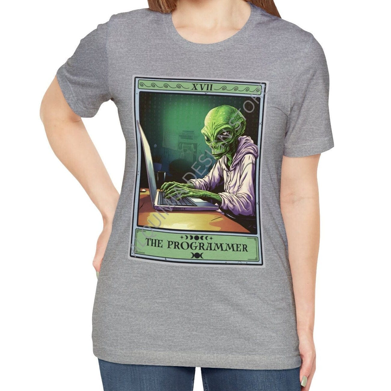 The Programmer Tarot Card Shirt, Alien Programmer Coder