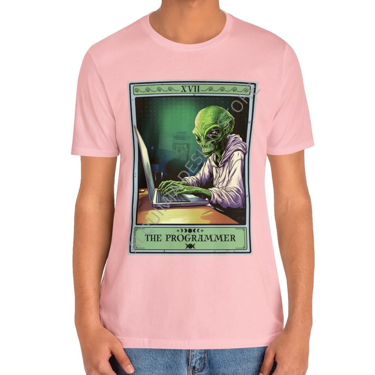 The Programmer Tarot Card Shirt, Alien Programmer Coder