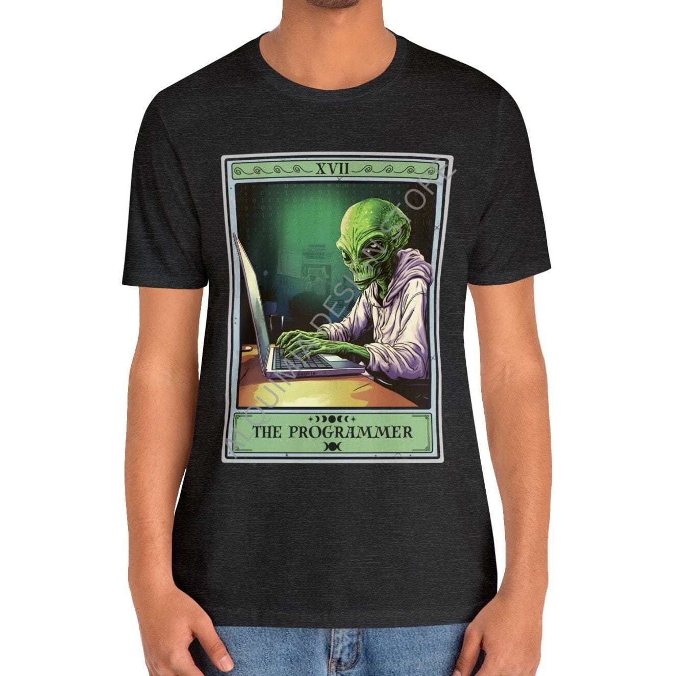 The Programmer Tarot Card Shirt, Alien Programmer Coder