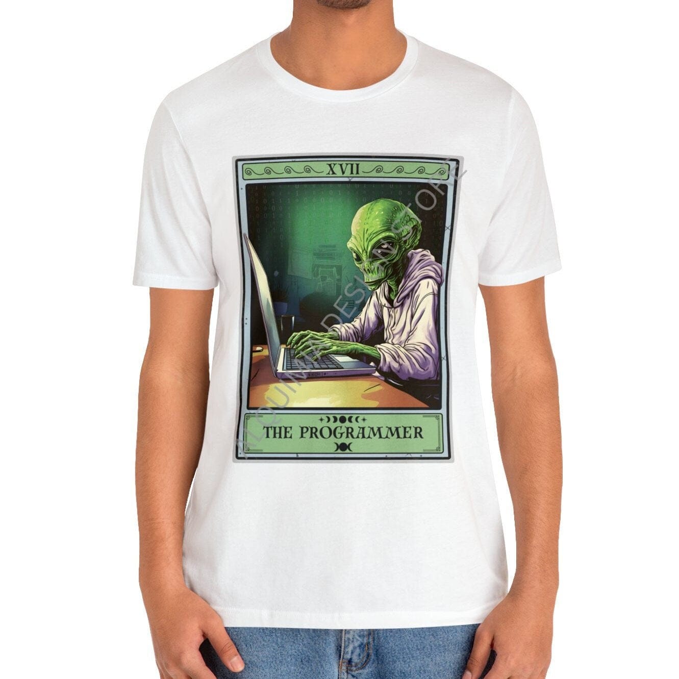 The Programmer Tarot Card Shirt, Alien Programmer Coder