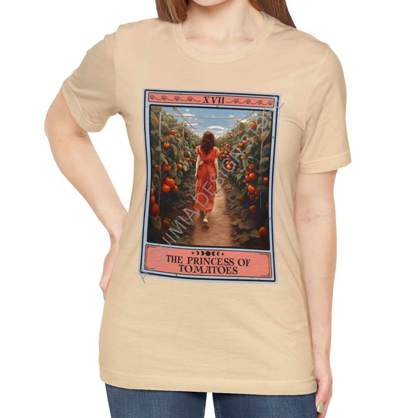 The Princess of Tomatoes Tarot Card Shirt, Tomato
