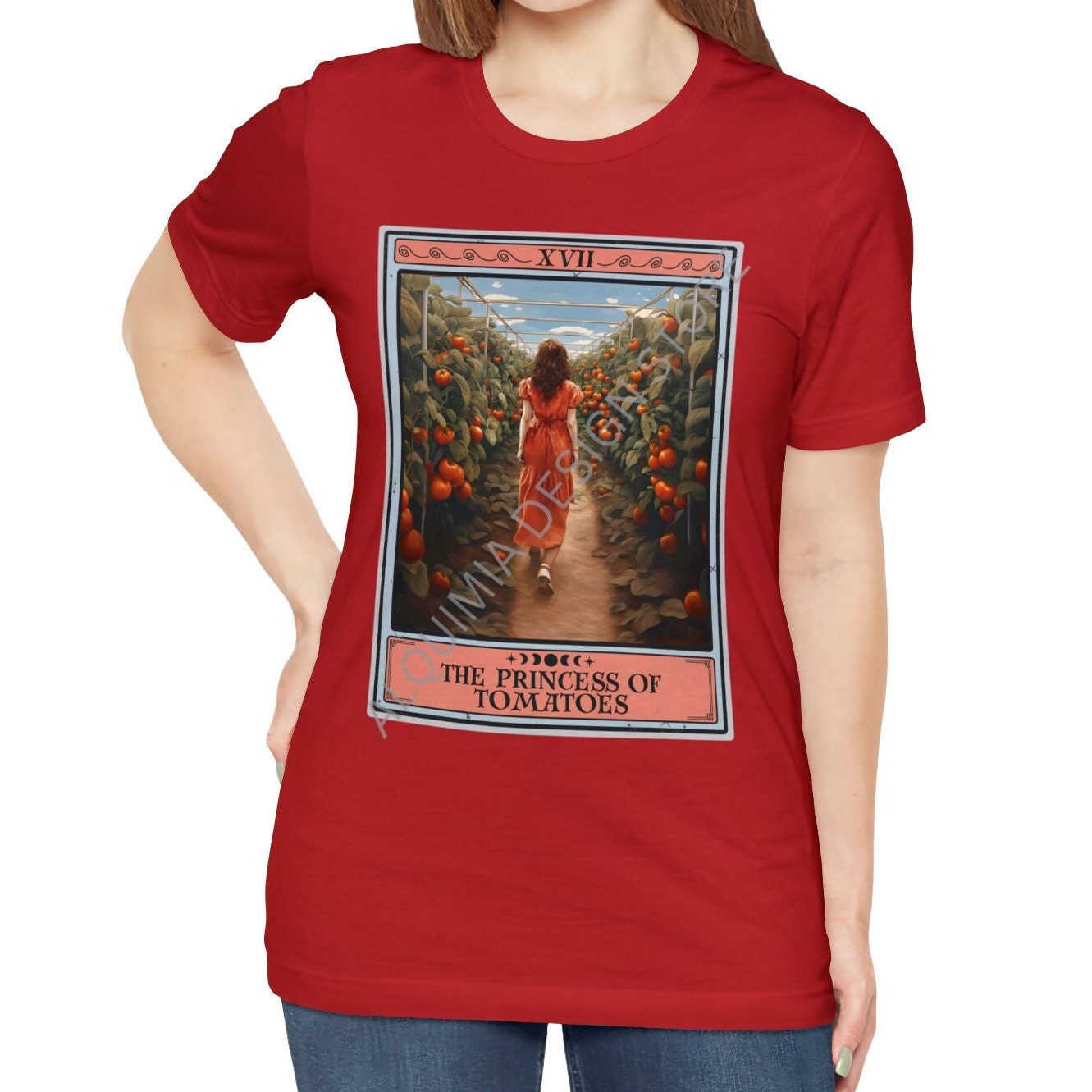 The Princess of Tomatoes Tarot Card Shirt, Tomato