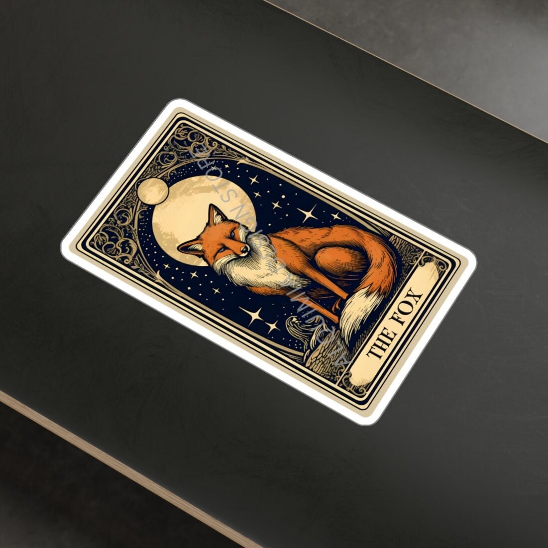 The Fox Tarot Card Sticker 3" x 4"