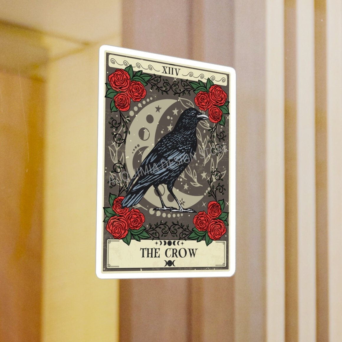 The Crow Tarot Card Sticker 3" x 4"