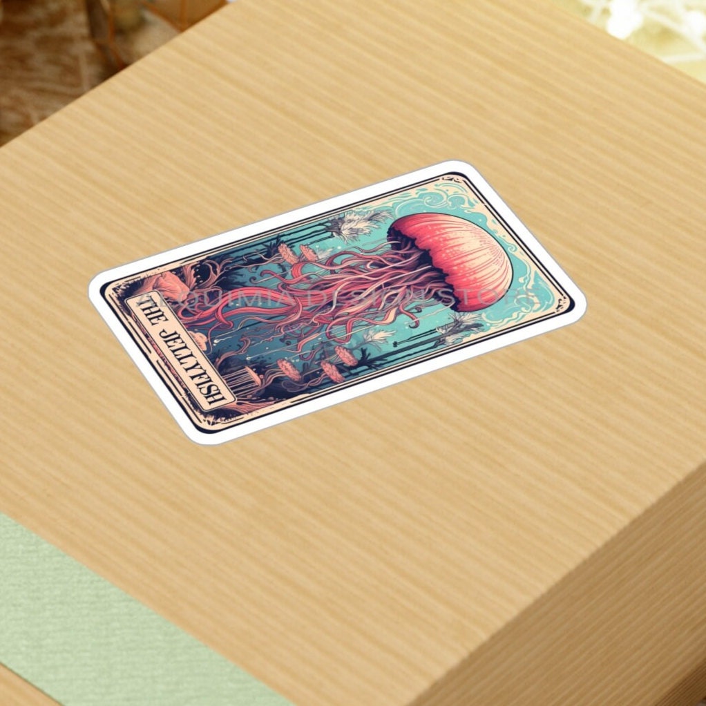 The Jellyfish Tarot Card Sticker 3" x 4"