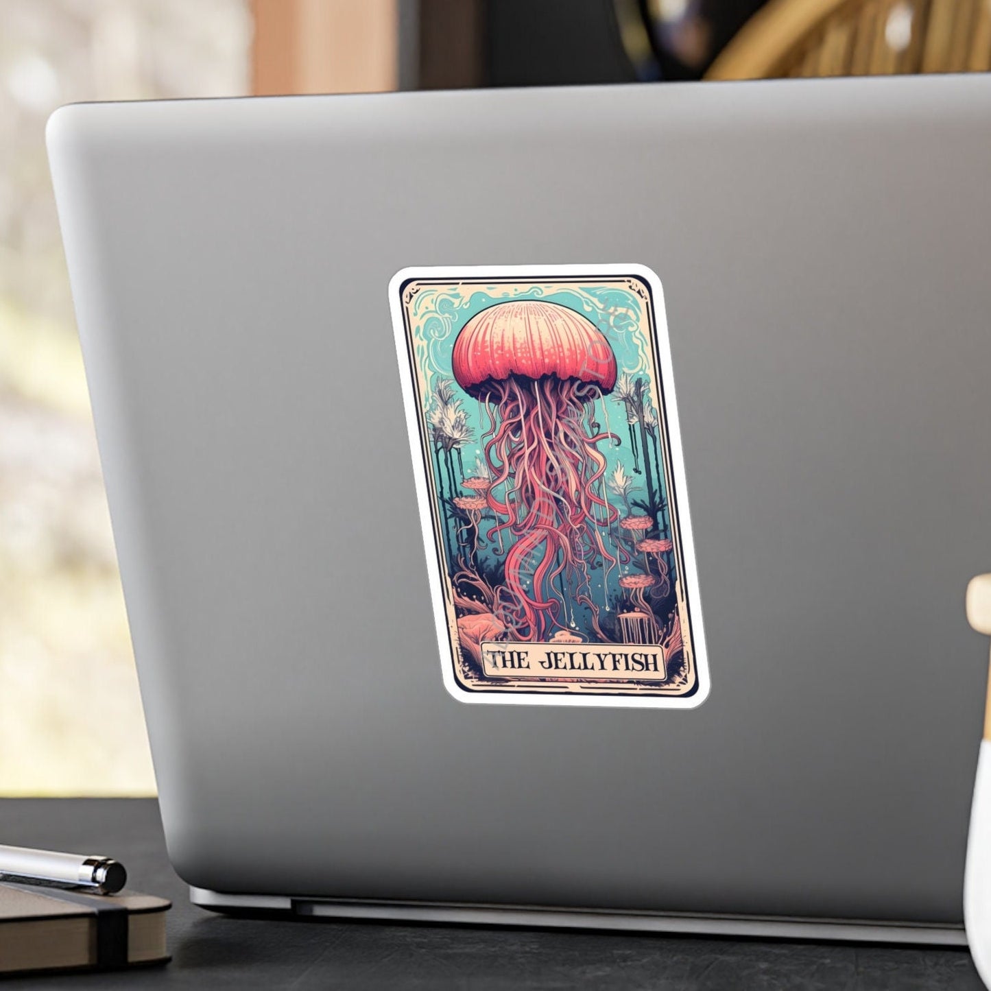 The Jellyfish Tarot Card Sticker 3" x 4"